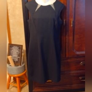 SIZE 10 THE LIMITED BLACK NICE DRESS WITH SHEER NECk ZIPPER BACK